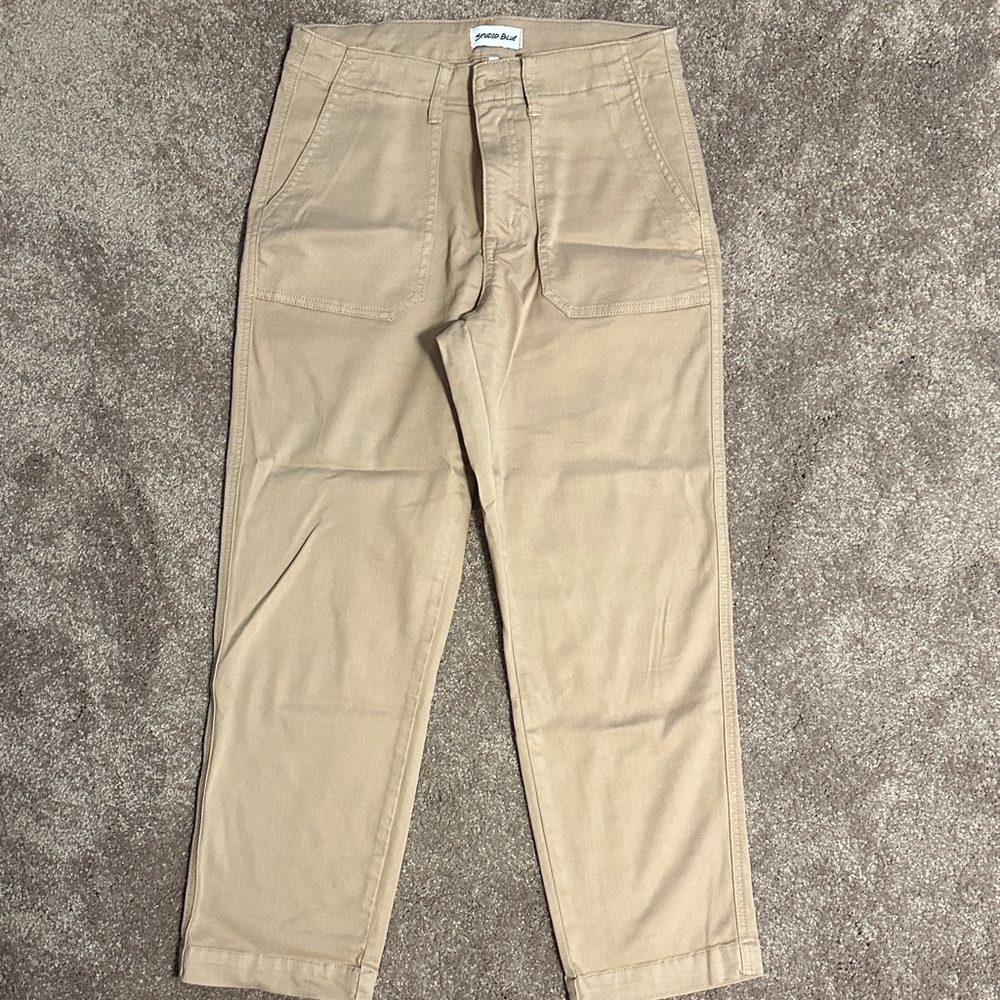 Casual Tan Straight Leg Pants